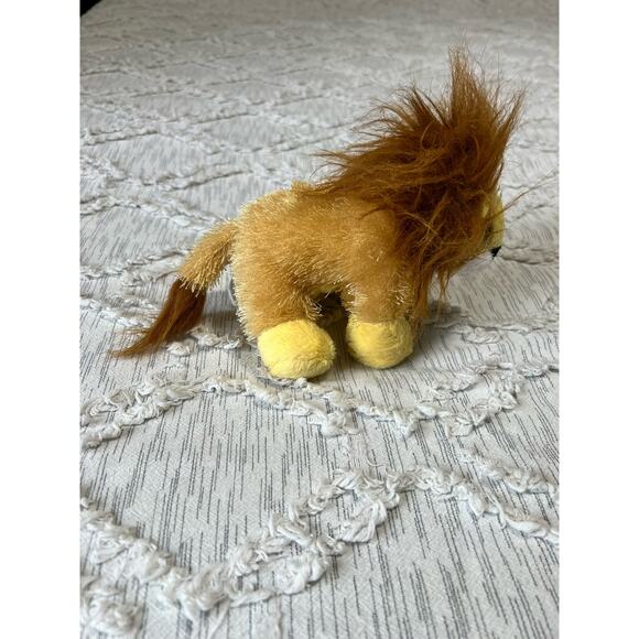 Ganz Webkinz Lion Plush Toy Yellow Brown Hairy Stuffed Animal Small - Picture 3 of 7